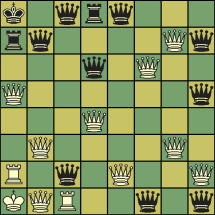 k1qrq3/rq4Qq/3q1Q2/Q6q/3Q4/1Q4Q1/R1q1Q2Q/KQR2q1q